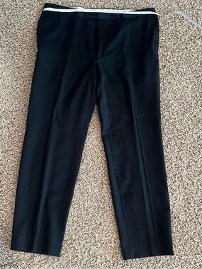 Canali Black Men's Dress Pants - Tailored Flat Front